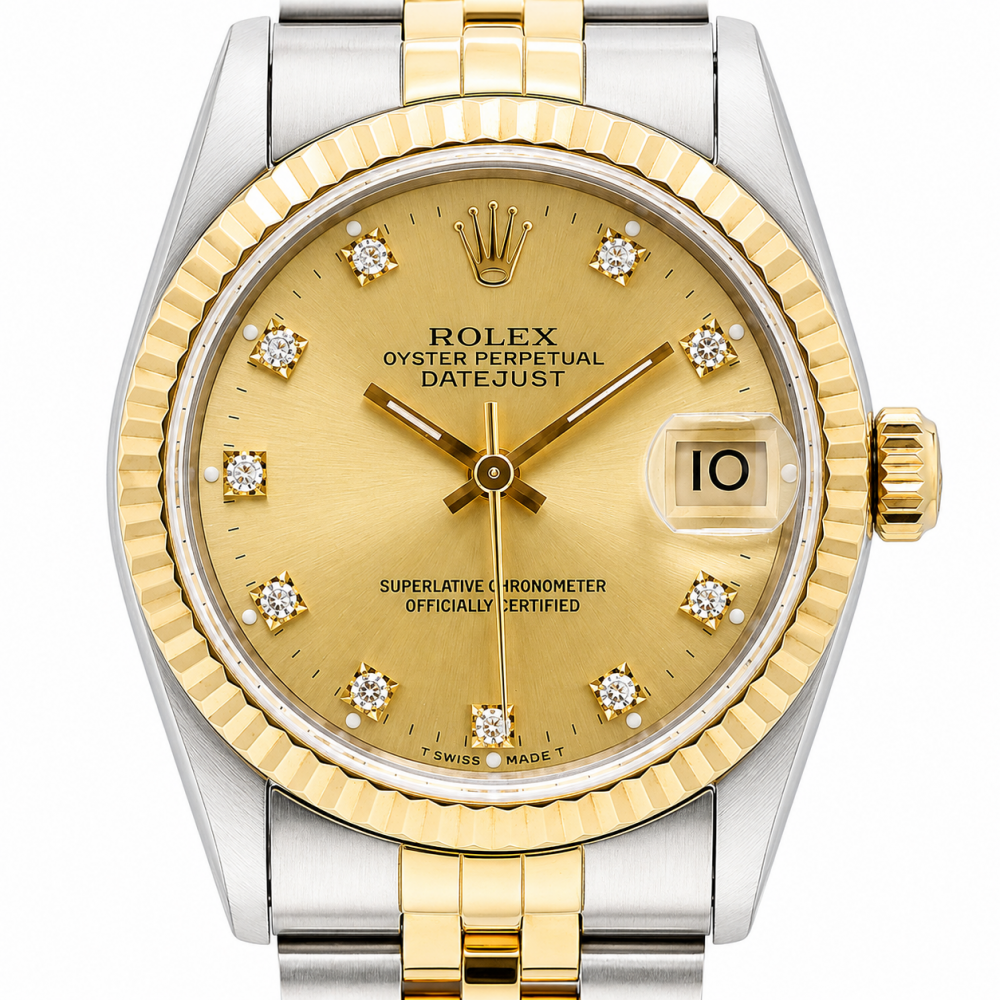 Rolex Datejust 31MM 68273 Two-Tone Factory Diamond Dial Watch